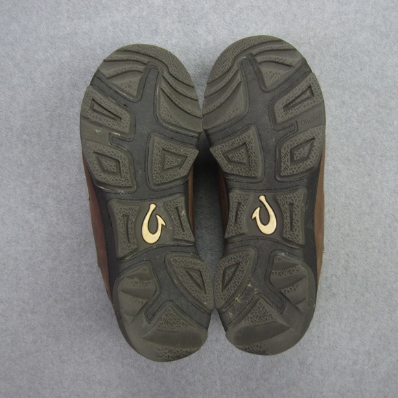 OluKai Shoes Mens 9 Brown Na\'I WP Waterproof‎ Leather Slip On Loafers main image 5